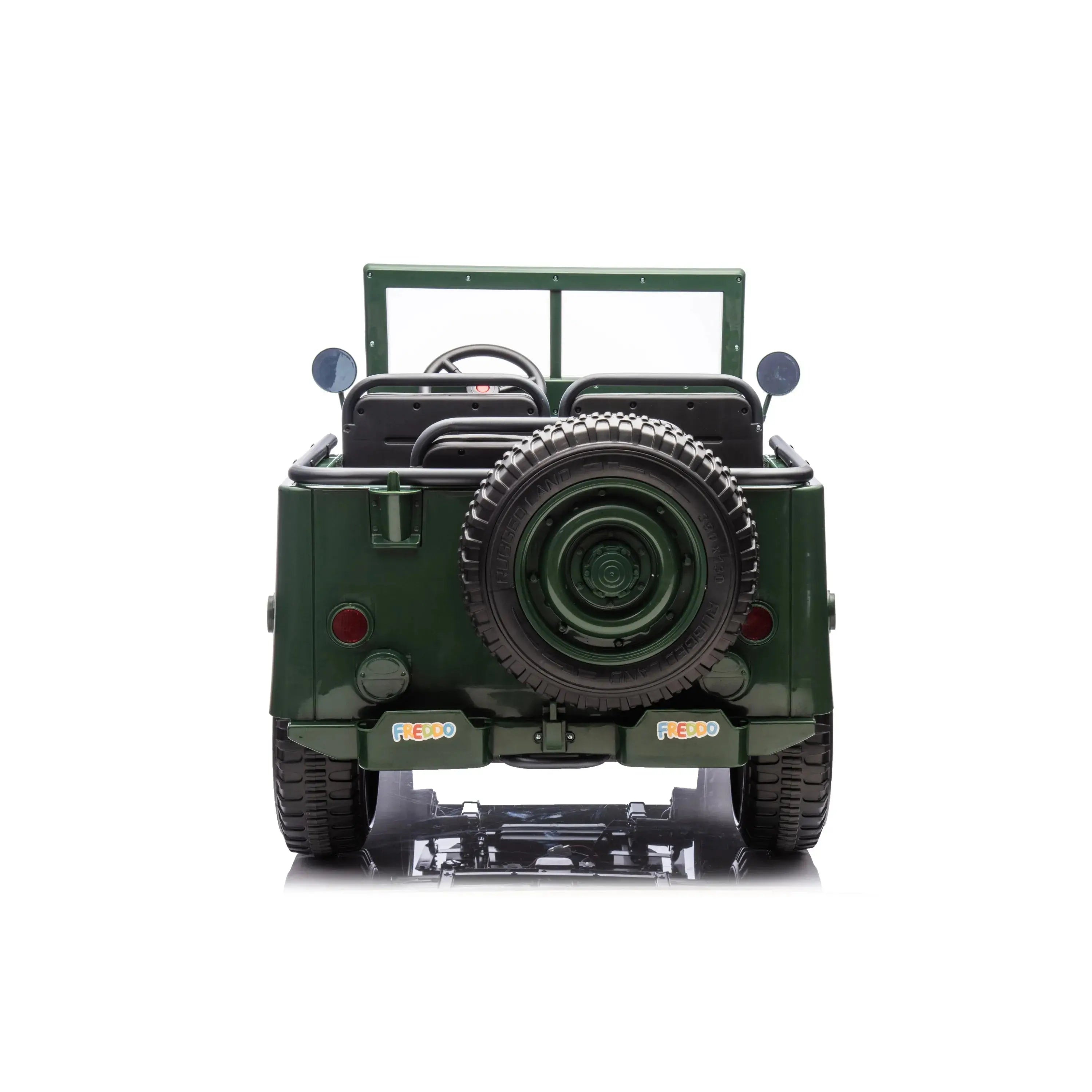 24V Freddo Military Willy Jeep 3 Seater Electric Ride on  DTI Direct USA