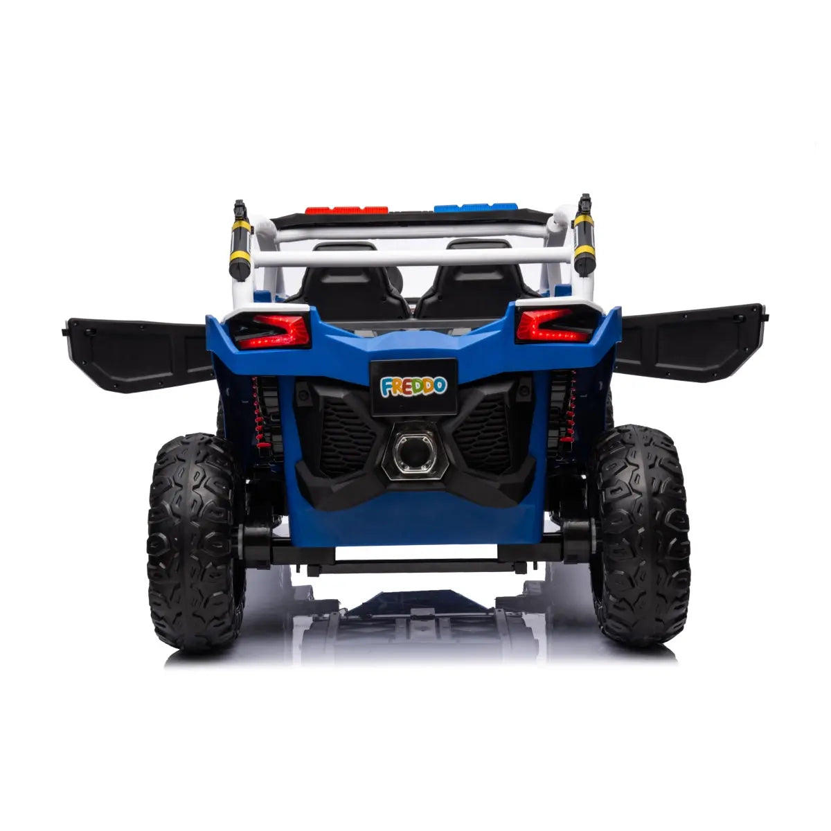 24V Freddo Storm Police UTV 2-Seater for Kids with Lights & Sirens for Action-Packed Adventures  DTI Direct USA