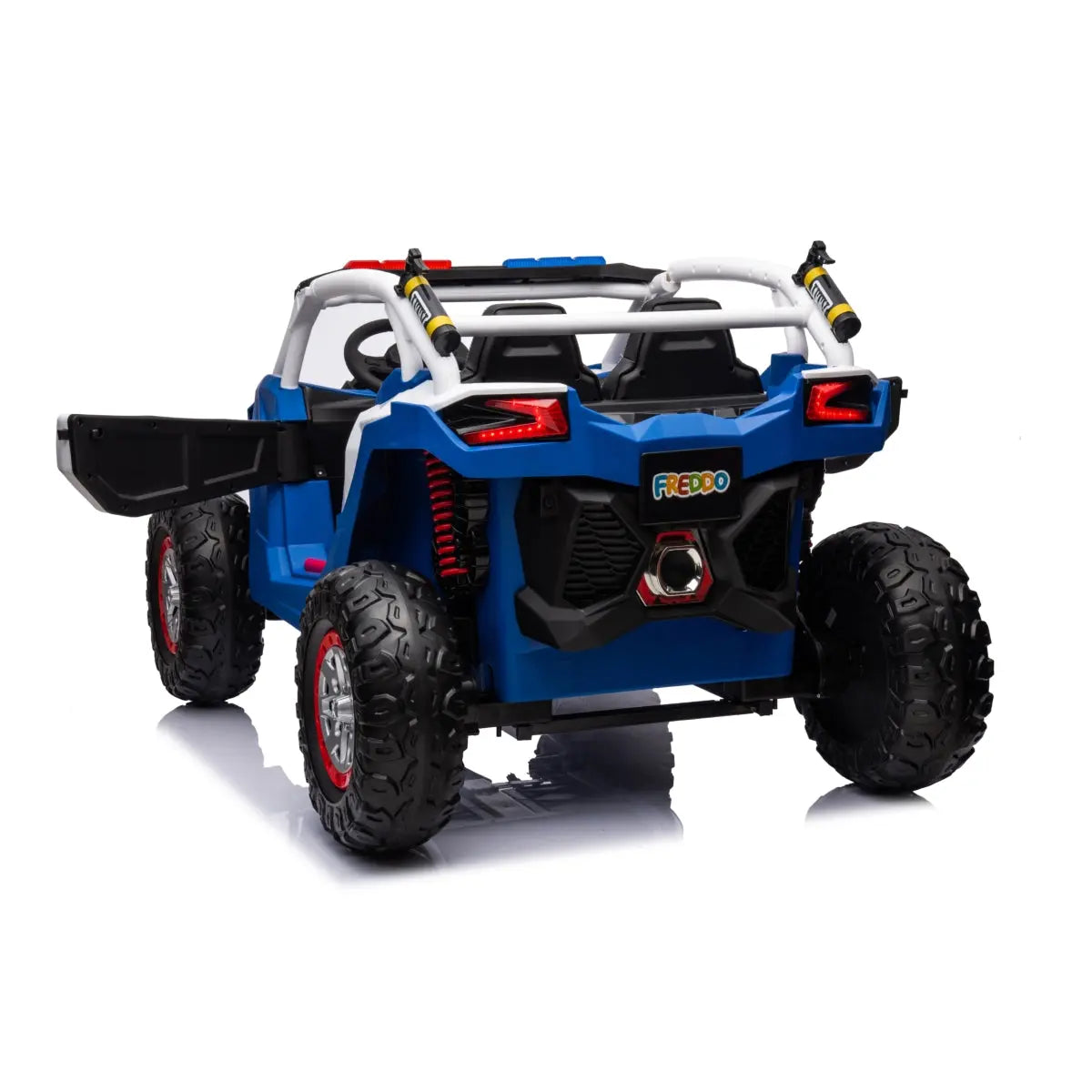 24V Freddo Storm Police UTV 2-Seater for Kids with Lights & Sirens for Action-Packed Adventures  DTI Direct USA