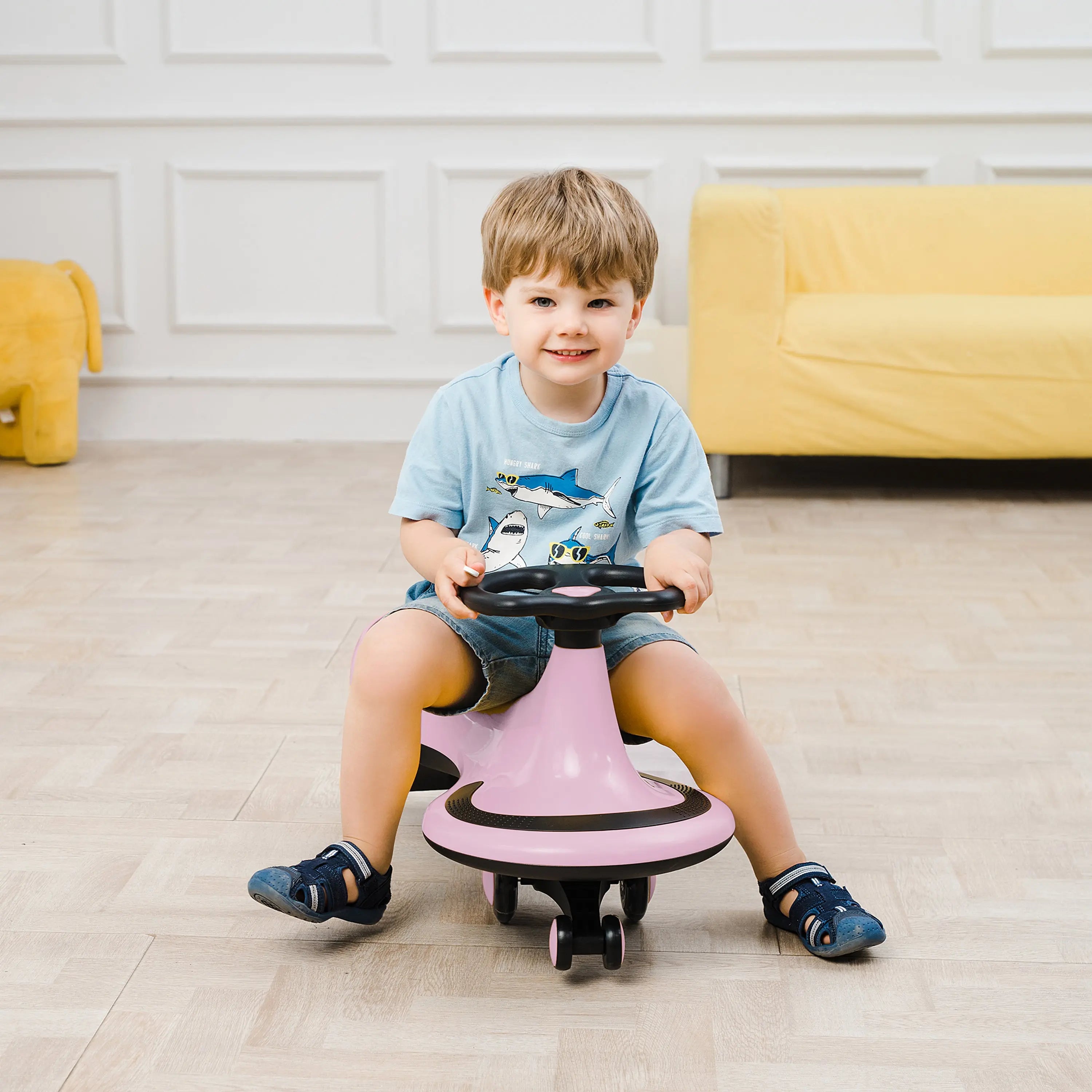 Freddo Toys Swing Car with Flashing Wheels  DTI Direct USA